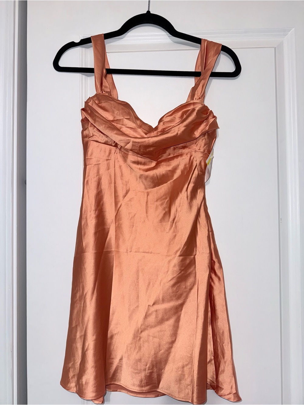 Princess Polly Satin Mini Dress in Peach